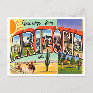 Carte Postale Salutations du Vintage voyage Arizona