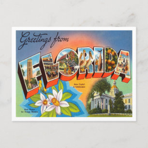 Carte Postale Salutations du Vintage voyage de Floride