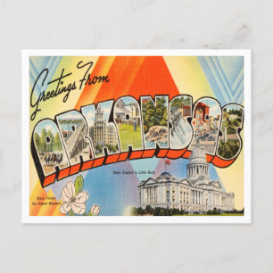 Carte Postale Salutations du Vintage voyage de l'Arkansas