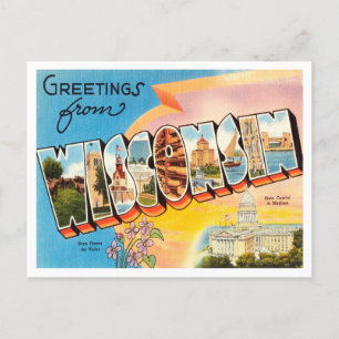 Carte Postale Salutations du Vintage voyage de Washington