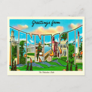 Carte Postale Salutations du Vintage voyage du Tennessee