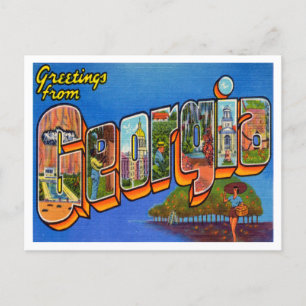 Carte Postale Salutations du Vintage voyage géorgien