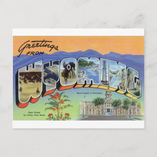Carte Postale Salutations du Wyoming