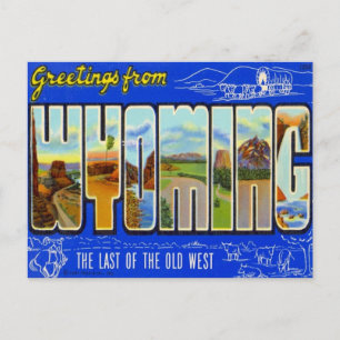 Carte Postale Salutations du Wyoming WY USA
