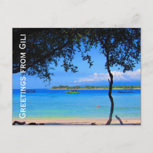 Carte Postale salutations gili trawangan