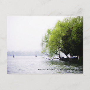 Carte Postale Salutations printanières/West Lake, Chine