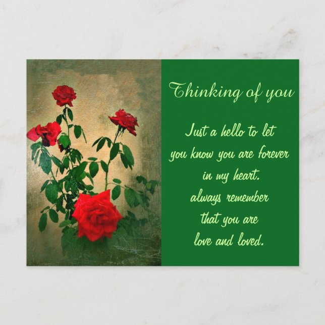 Carte Postale Salutations, Roses d'Amour_ (Devant)