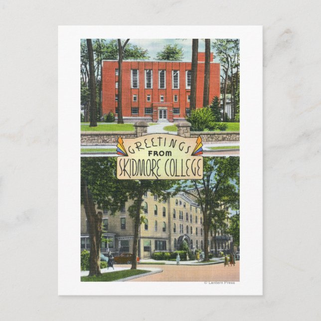 Carte Postale Salutations sur les scènes de Skidmore College (Devant)