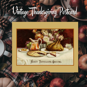 Carte Postale Salutations Thanksgiving Vintages