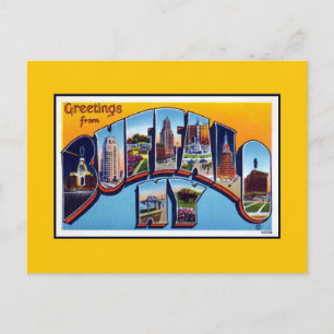 Carte Postale Salutations vintages de Buffalo NY