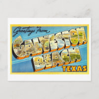 Salutations vintages de Galveston Beach, Texas