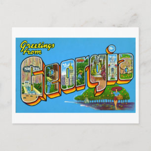 Carte Postale Salutations vintages de Géorgie
