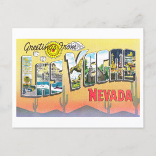 Carte Postale Salutations vintages de Las Vegas, Nevada,