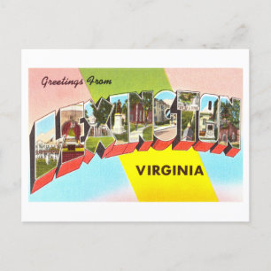 Carte Postale Salutations vintages de Lexington, Virginie