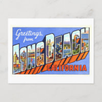 Salutations vintages de Long Beach, Californie,