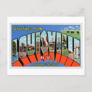 Carte Postale Salutations vintages de Louisville, Kentucky