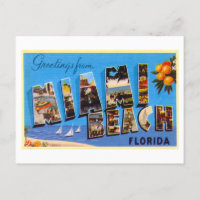 Salutations vintages de Miami Beach, Floride