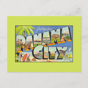 Carte Postale Salutations vintages de Panama City FLA