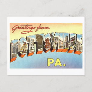 Carte Postale Salutations vintages de Pottsville, Pennsylvanie