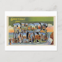 Salutations vintages de Rhode Island Postcard