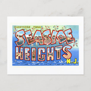Carte Postale Salutations vintages de Seaside Heights, New Jerse