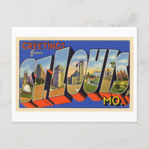 Carte Postale Salutations vintages de St. Louis, Missouri