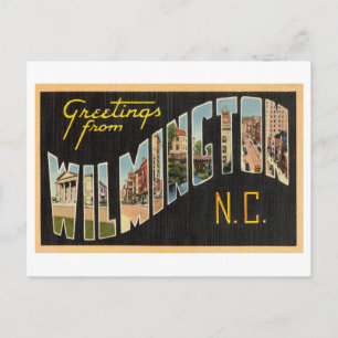 Carte Postale Salutations vintages de Wilmington, Caroline du No
