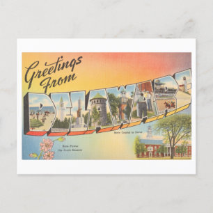 Carte Postale Salutations vintages du Delaware