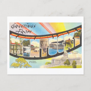 Carte Postale Salutations vintages du Kentucky