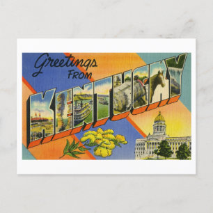 Carte Postale Salutations vintages du Kentucky