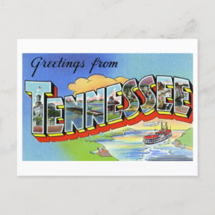 Carte Postale Salutations vintages du Tennessee
