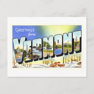 Carte Postale Salutations vintages du Vermont