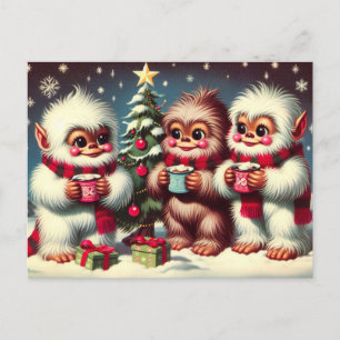 Carte Postale Salutations Yeti