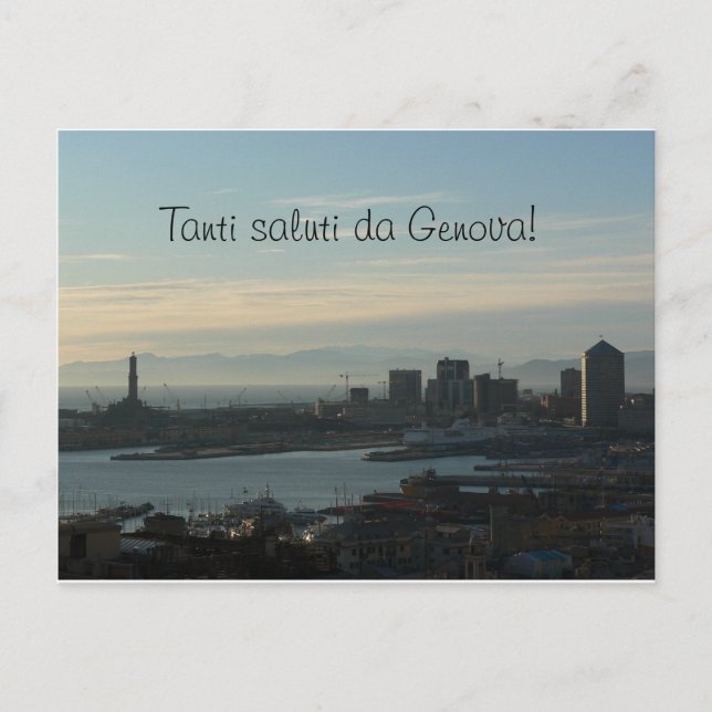 Carte postale - Saluti da Genova (Devant)