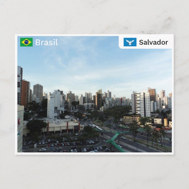 Carte Postale Salvador, Bahia - Brésil (Devant)