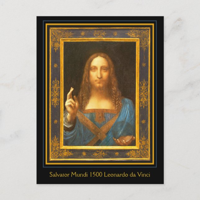 Carte Postale Salvator Mundi 1500 Leonardo da Vinci (Devant)
