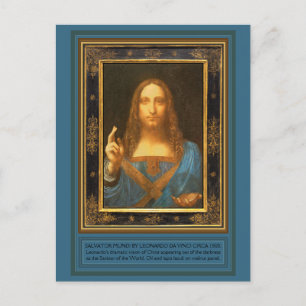 Carte Postale Salvator Mundi par Leonardo da Vinci vers 1500 Pos
