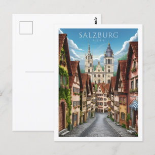 Carte Postale Salzbourg Autriche Lieu de voyage célèbre