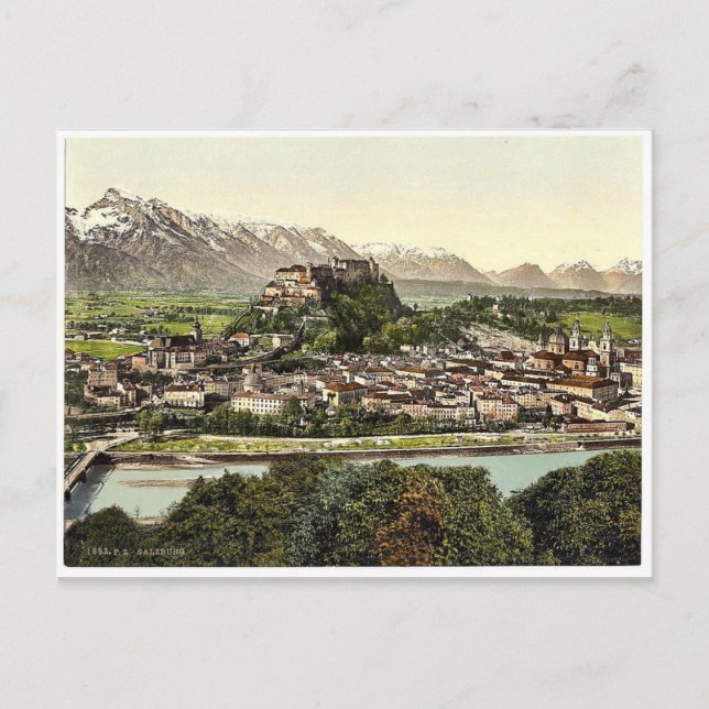 Carte Postale Salzbourg, de Kapuzinerberg, Australie-Hongrie r (Devant)