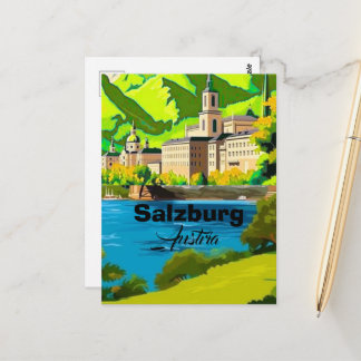 Carte Postale Salzburg Austria Travel Postcard Art, Austria Trav
