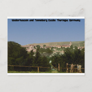 Carte Postale Salzungen avec le château, de Seeberg, Thuringe