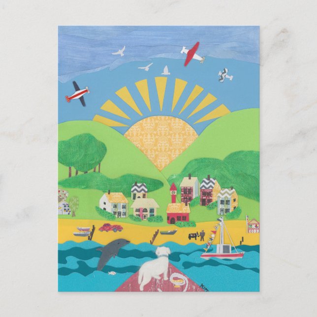 Carte Postale Sam sur le bateau (Devant)