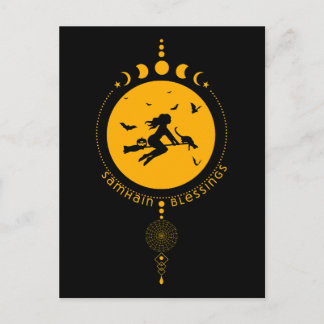Carte Postale Samhain Blessings, sorcière