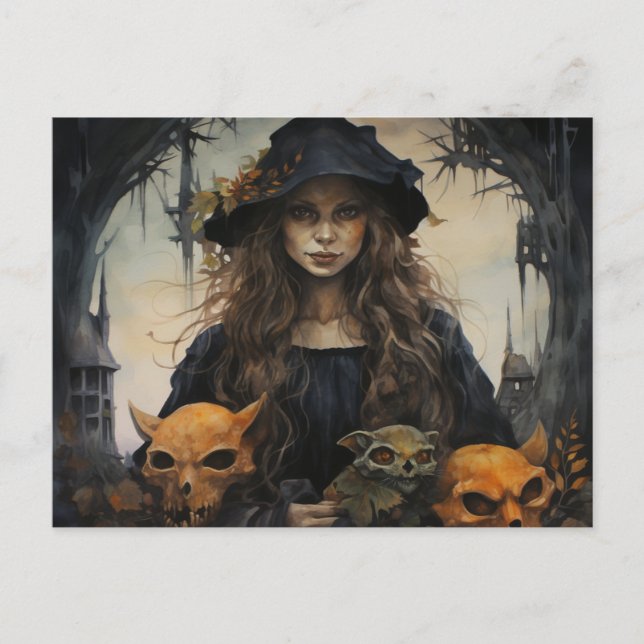 Carte postale Samhain Witch (Devant)