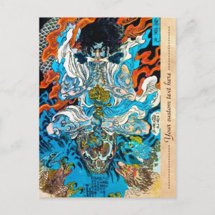 Carte Postale samouraï, guerrier cool oriental