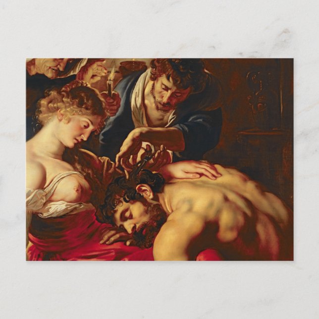 Carte Postale Samson et Dalila, c.1609 (Devant)
