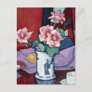 Carte Postale Samuel John Peploe Rose Roses, Vase Chinois