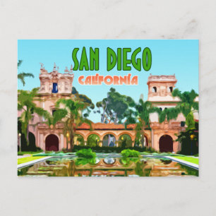 Carte Postale San Diego Balboa Park Californie Vintage