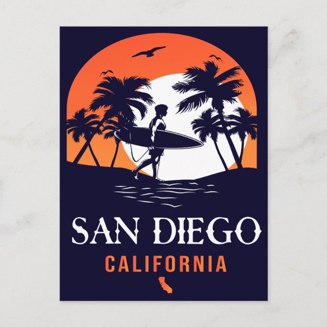 Carte Postale San Diego California Sunset Vacances Souvenirs (Devant)