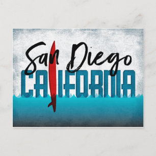Carte postale San Diego California Surboard